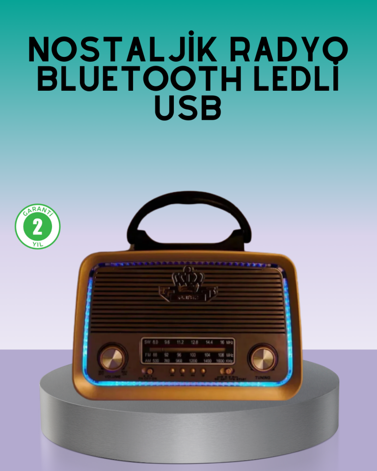 Bluetooth Özellikli Nostalji Radyo 3 Bant FM AM SW - Lisinya