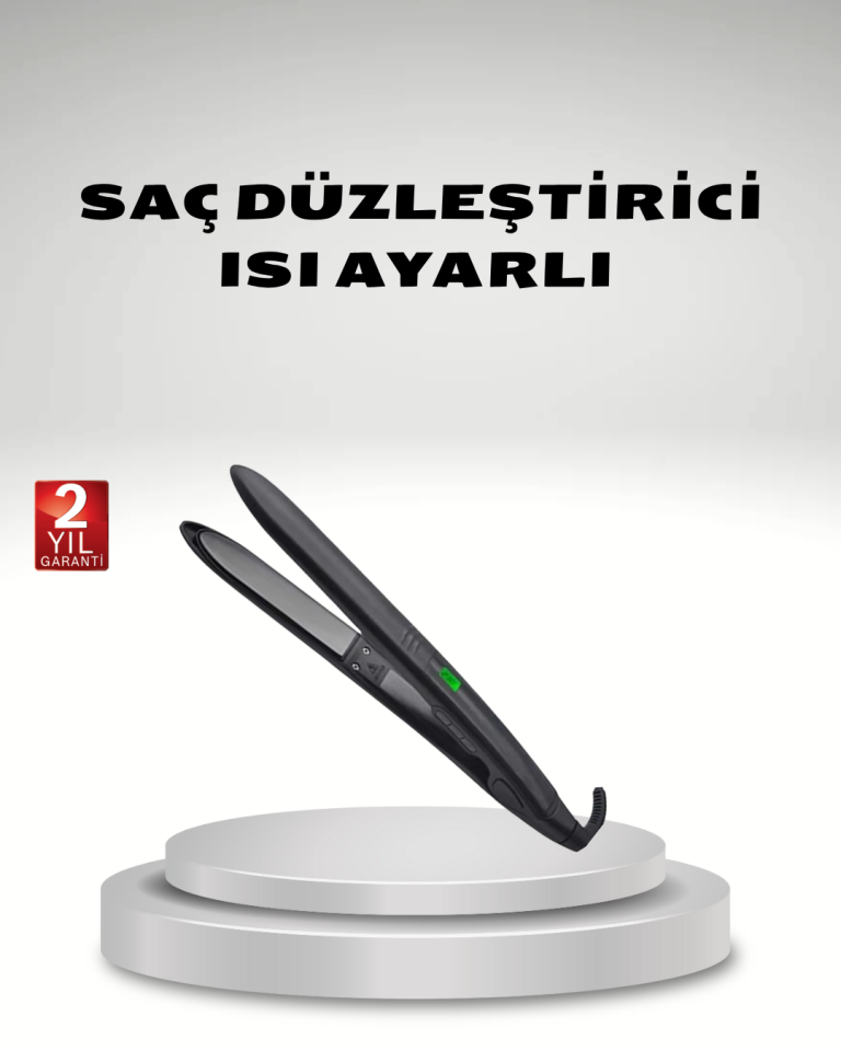 Isı Ayarlı Saç Düzleştirici Titanyum Seramik Plaka, Dijital Ekran - Lisinya