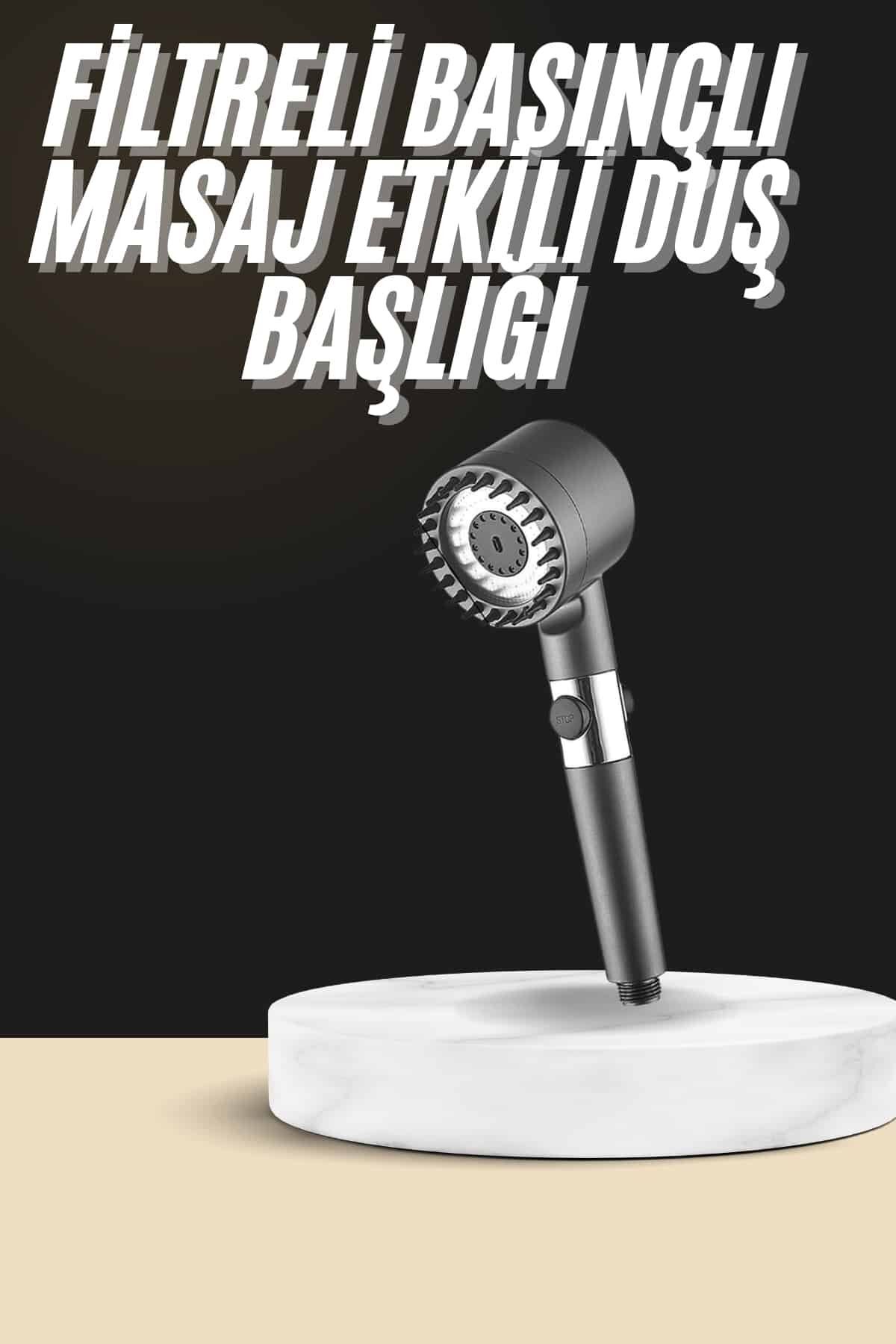 Duş Başlığı Profesyonel Masaj Başlıklı 3 Modlu Yeni Nesil Masaj Uçlu Su Tasarruflu - Lisinya
