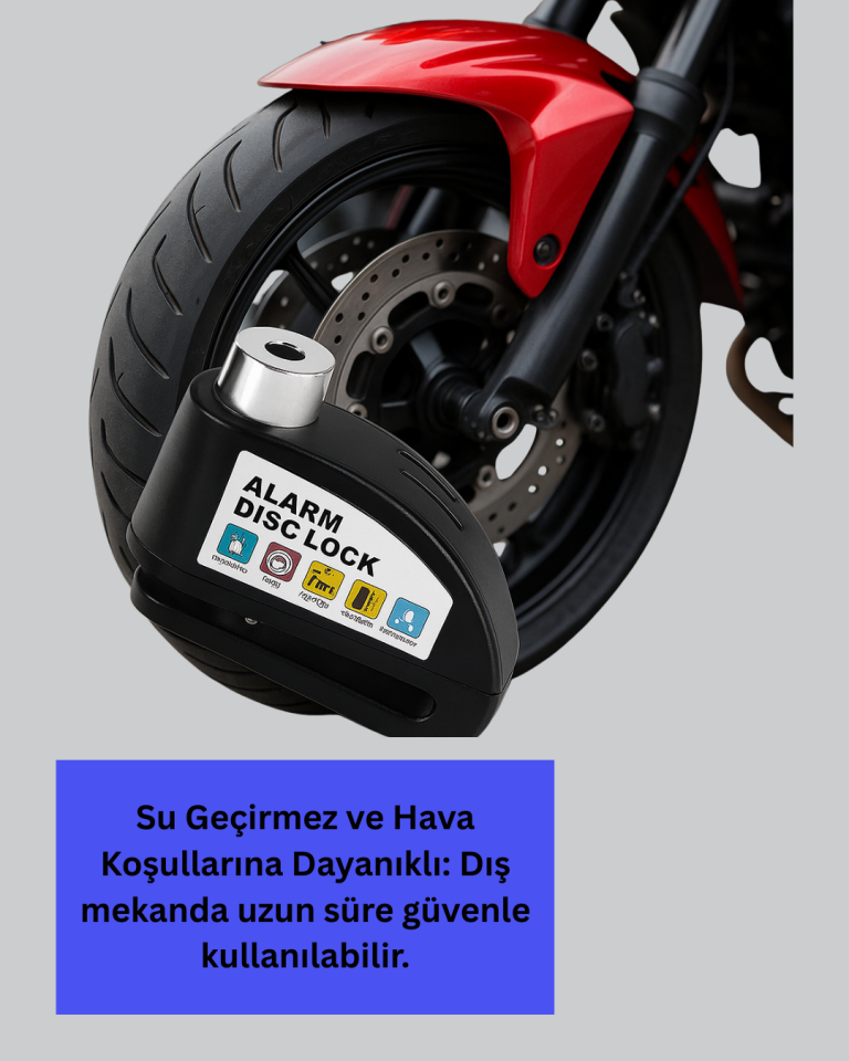 Disk Fren Kilidi Alarmlı Anti Hırsızlık Motosiklet Scooter Bisiklet - Lisinya