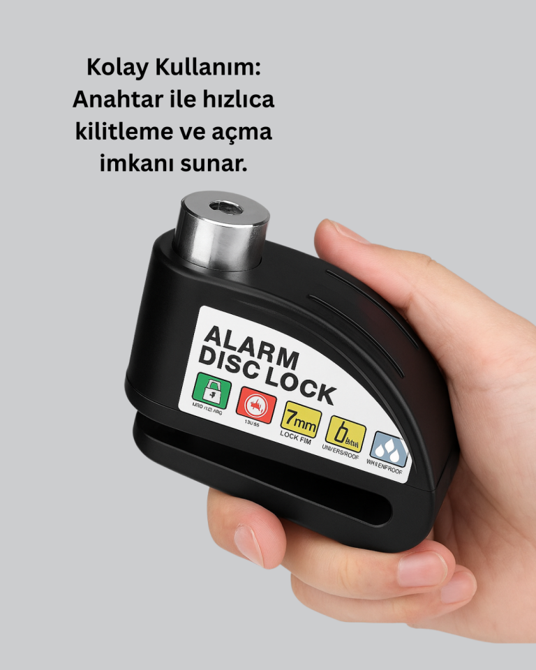 Disk Fren Kilidi Alarmlı Anti Hırsızlık Motosiklet Scooter Bisiklet - Lisinya