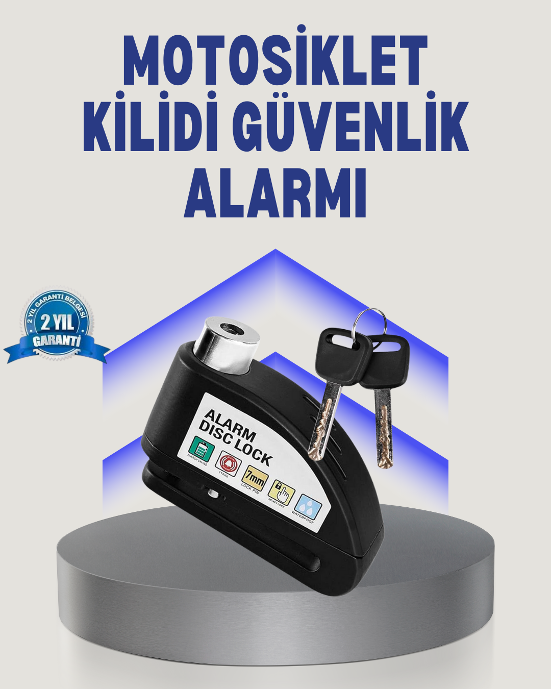Disk Fren Kilidi Alarmlı Anti Hırsızlık Motosiklet Scooter Bisiklet - Lisinya