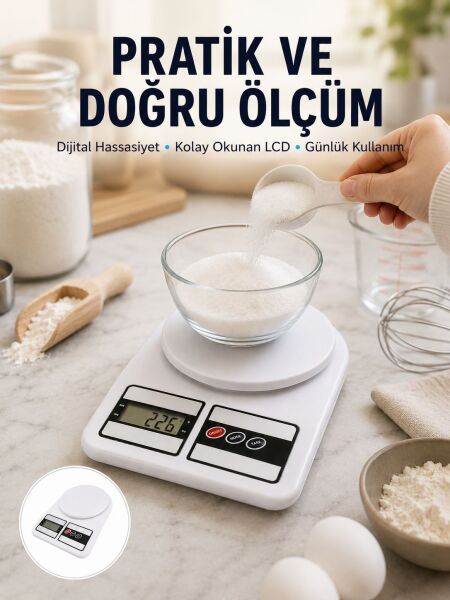 Pratik ve Şık Tasarımıyla Dijital Mutfak Tartısı Yeni Nesil - Lisinya