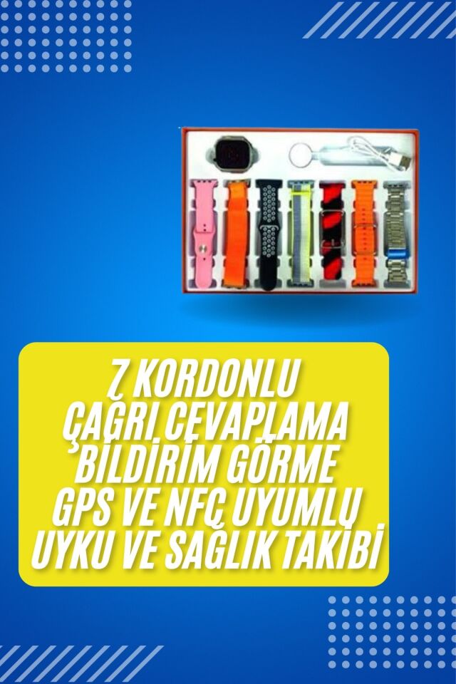 Akıllı Saat Çağrı Cevaplayabilen Unısex 7 Kordonlu Müzik Dinleme - Lisinya