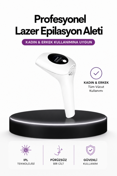 IPL Teknolojili Erkek Ve Kadın Kullanımına Uygun Lazer Epilasyon Cihaz - Lisinya