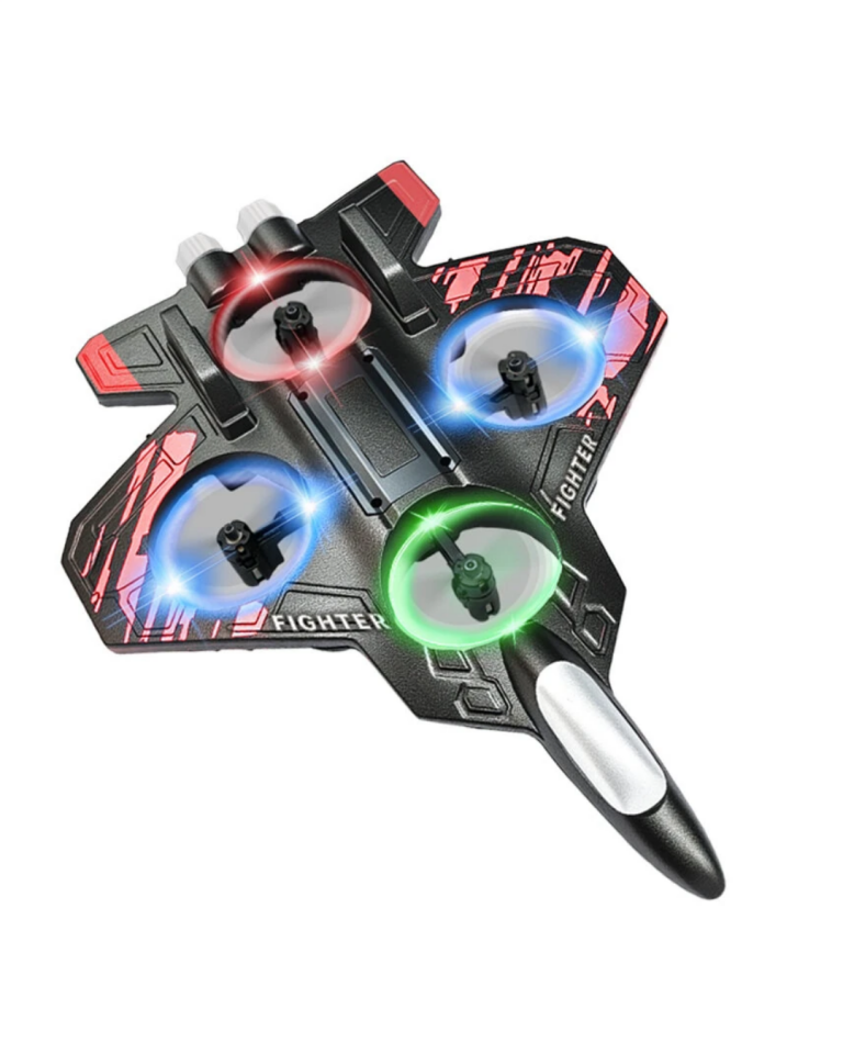 YamanHobi LED Işıklı Fighter Jet Drone Uzaktan Kumandalı 360° Dönüşlü
