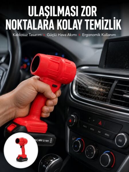 Yüksek Hızlı Elektrikli Toz Temizleme ve Üfleme Cihazı Yeni Nesil - Lisinya