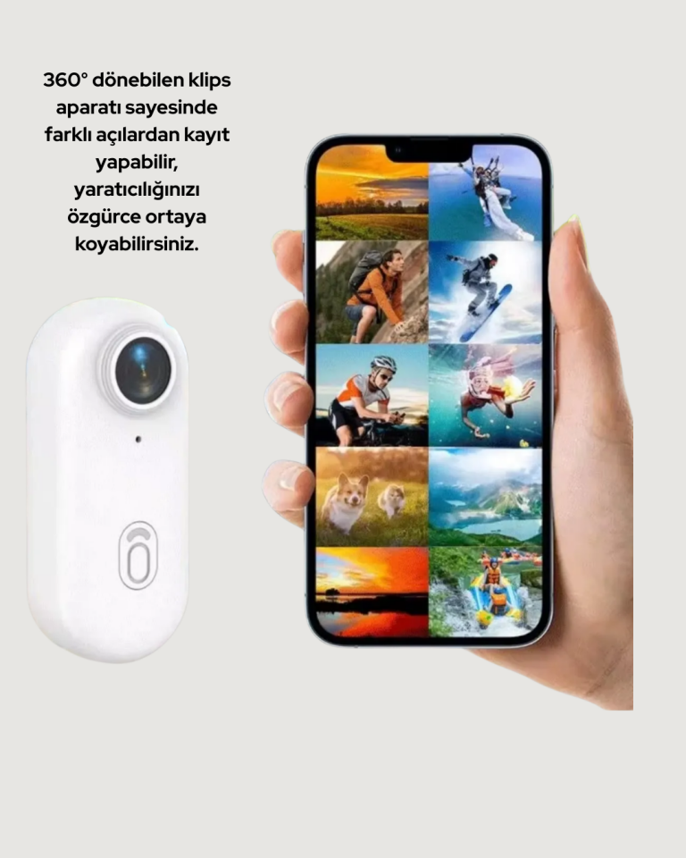 Suya ve Darbeye Dayanıklı Kompakt Spor Kamera 1080P - Lisinya