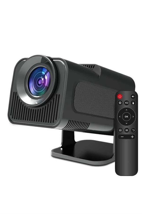Android Projeksiyon Siyah Taşınabilir Sinema Projektörü 4k 1080p Ev Sineması Bluetooth - Lisinya