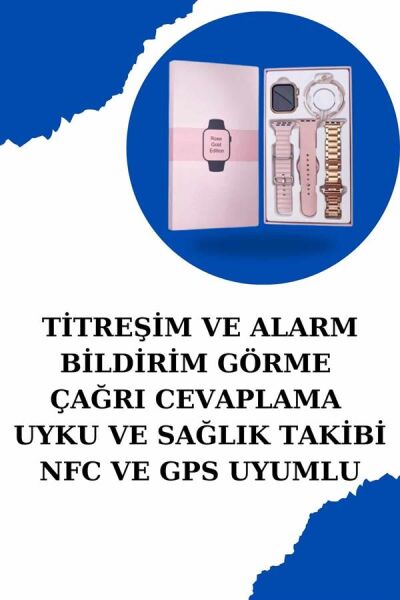 Kadınlar İçin Dokunmatik Ekran Akıllı Saat ve Gamer Kablosuz Bluetooth Kulaklık ANC Özelliği - Lisinya