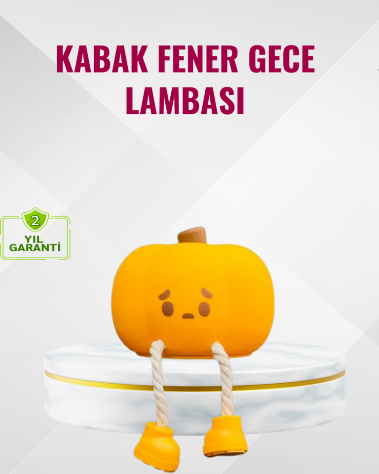YamanHobi Balkabağı Gece Lambası Telefon Standlı Şarjlı 3 Kademeli