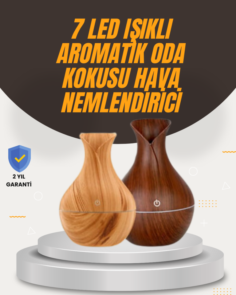 Aromaterapi Özellikli Ultrasonik Taşınabilir Oda ve Ofis Nemlendirici - Lisinya