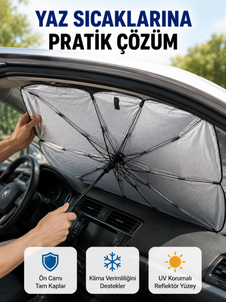 Katlanabilir Oto Güneşlik – UV Koruma ve Isı Yalıtımı Yeni Nesil - Lisinya