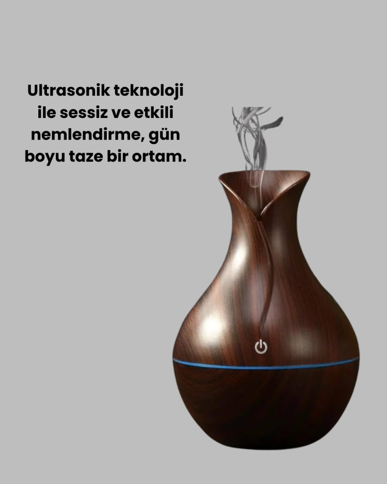 USB Şarjlı 7 Renk LED Işıklı Sessiz Çalışan Mini Hava Nemlendirici - Lisinya