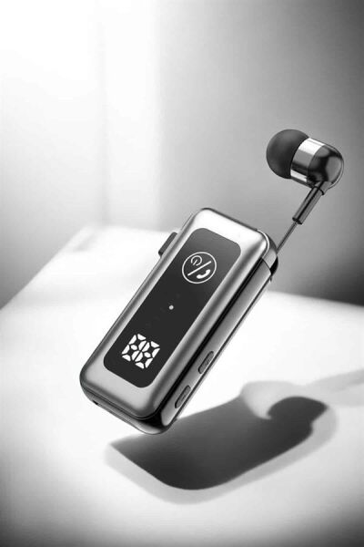 Kablolu Makaralı Bluetooth Kulaklık Uzun Pil Ömrü Dijital Göstergeli - Lisinya