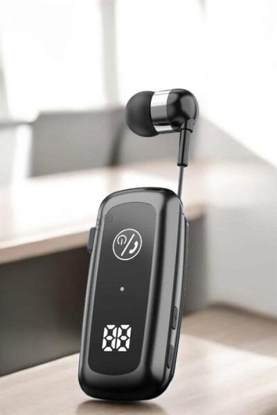 Kablolu Bluetooth Kulaklık Kulak İçi Stereo Mikrofonlu Dijital Göstergeli - Lisinya
