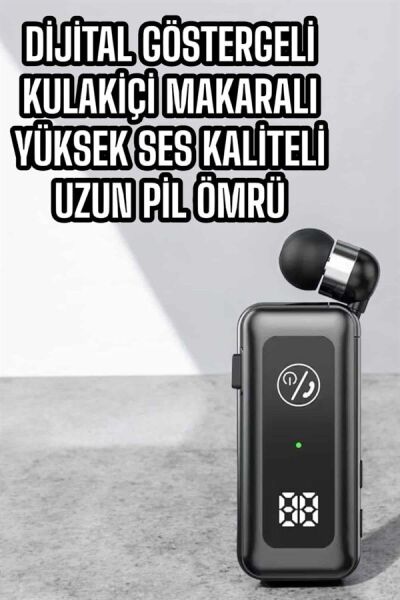 Kablolu Bluetooth Kulaklık Kulak İçi Stereo Mikrofonlu Dijital Göstergeli - Lisinya