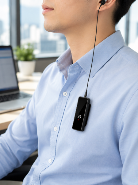 Taşınabilir Bluetooth Kulaklık Dijital Göstergeli Klipsli Tek Kulaklıklı Kompakt Cihaz - Lisinya