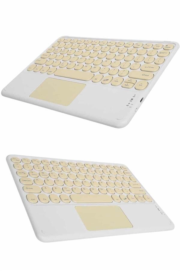 Touchpad Tüm Cihazlara Uyumlu Bluetooth Klavye Touchpad Slim Kablosuz Wifi Q Klavye - Lisinya