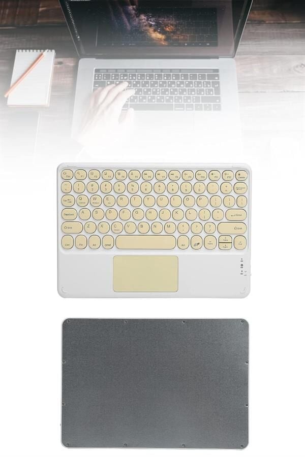 Touchpad Tüm Cihazlara Uyumlu Bluetooth Klavye Touchpad Slim Kablosuz Wifi Q Klavye - Lisinya