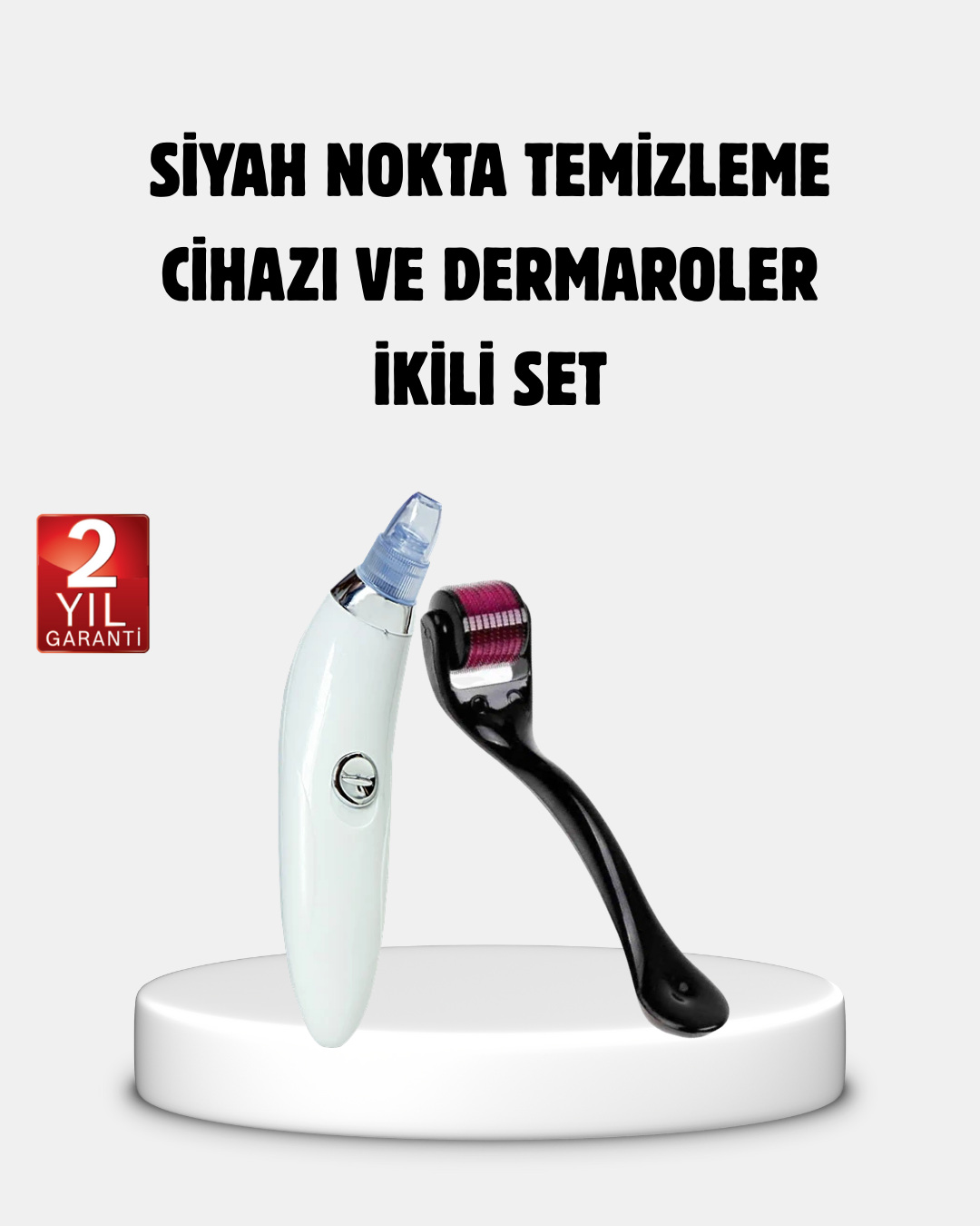 Evde Profesyonel Cilt Bakımı Dermaroller + Siyah Nokta Temizleyici Setı - Lisinya