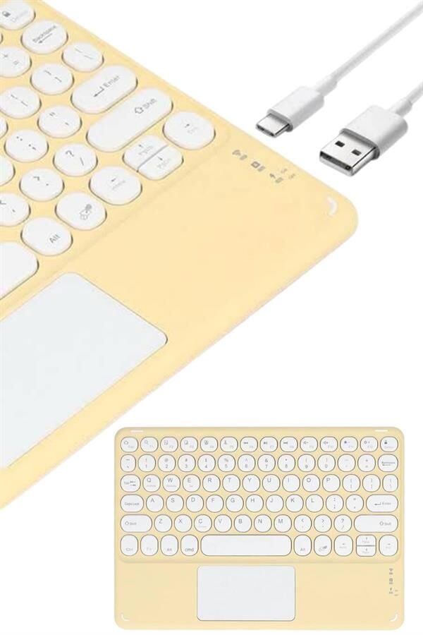 Touchpad Uyumlu Bluetooth Klavye Slim Kablosuz Wifi Q Klavye - Lisinya
