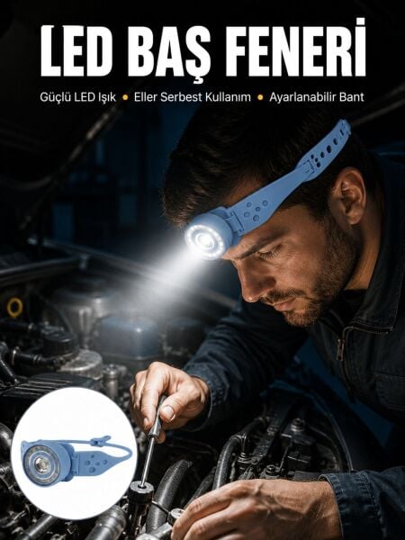 Suya Dayanıklı LED Kafa Lambası Outdoor Kullanım Yeni Nesil - Lisinya