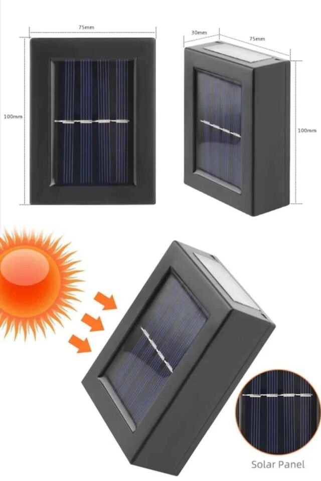 Solar Güneş Enerjili Çift Taraflı Duvar Lambası Çift Taraflı Duvar Lamba Güneş Enerjili - Lisinya