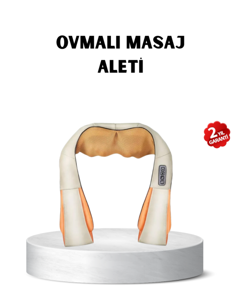 Ergonomik Ovmalı Masaj Aleti – Isıtmalı, Yoğurmalı, Boyun ve Bel Rahatlatıcı Masaj Makinesi - Lisinya