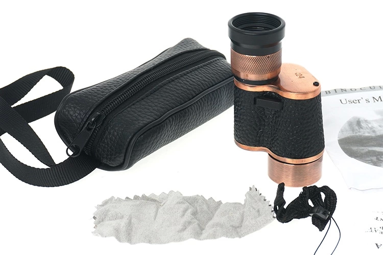 6x24  Baıgısh, Askeri Tarzi Pirinç Ve Deri Kaplamalı, Deri çantalı Monocular Dürbün Princ ( Lisinya )