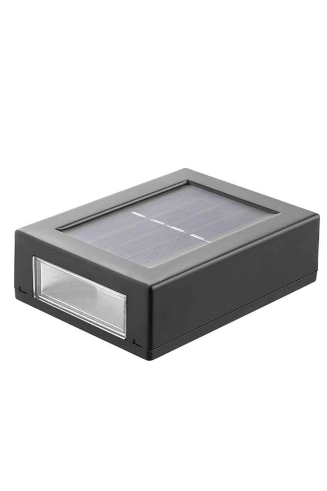 YamanHobi Çift Taraflı Solar Duvar Lambası 2 LED IP65 Siyah