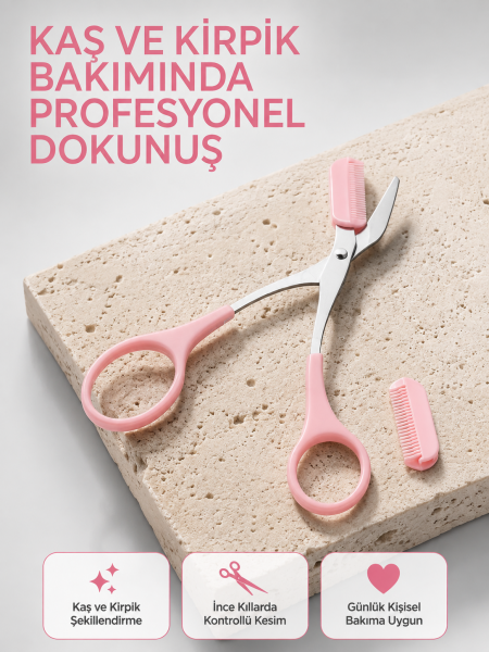 Taşınabilir Kaş ve Kirpik Düzenleme Makası – Ergonomik Tasarım Yeni Nesil - Lisinya