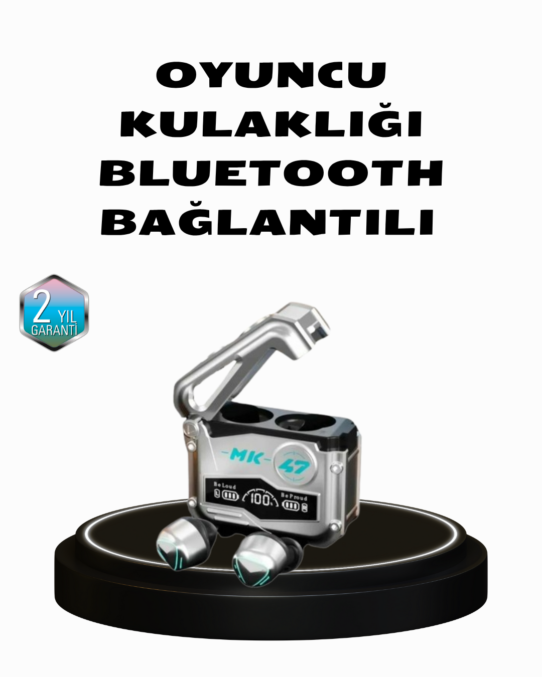 Kablosuz Spor Kulaklık – Düşük Gecikmeli Oyun Modu, Powerbank Şarj Kutusu - Lisinya