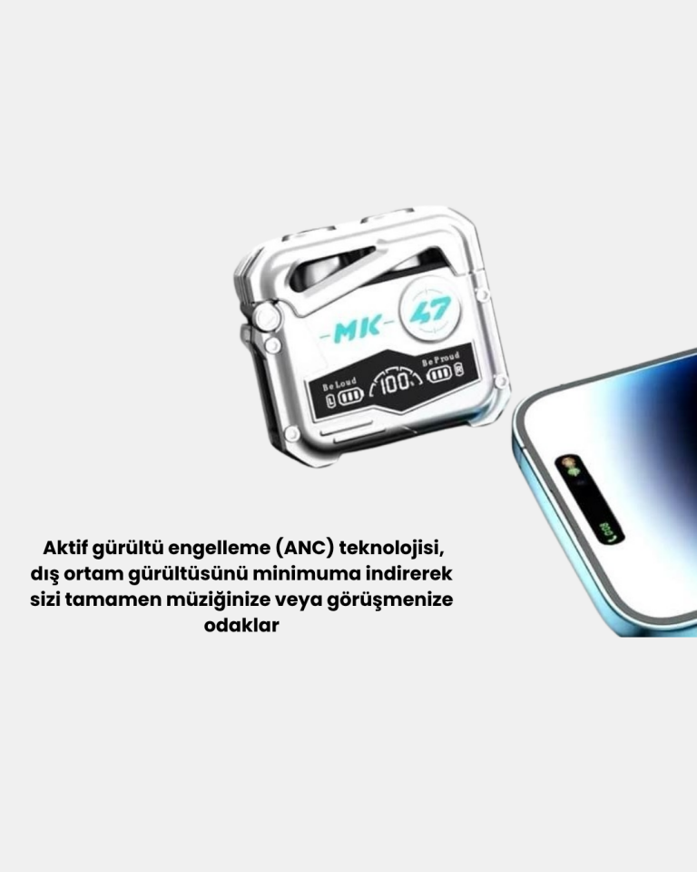 Kablosuz Spor Kulaklık – Düşük Gecikmeli Oyun Modu, Powerbank Şarj Kutusu - Lisinya