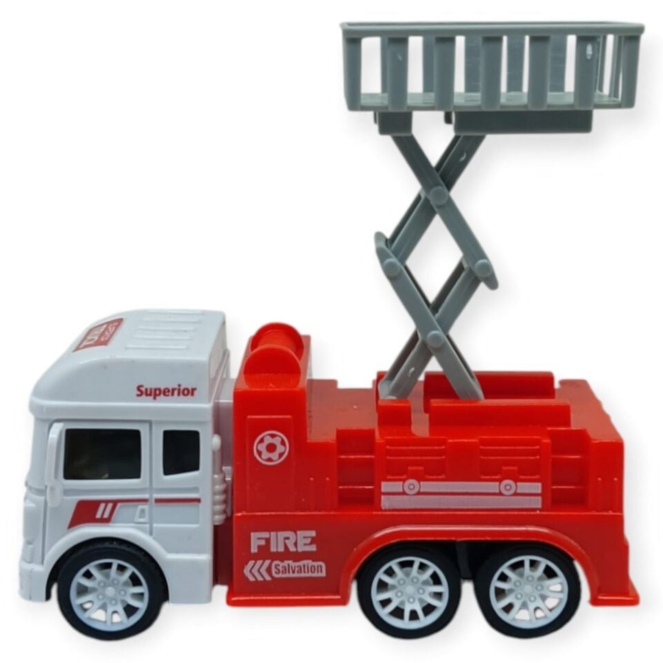 İş Makinaları Serisi - Sürtmeli İtfaiye Aracı 12 cm  - Asansör (Lisinya)