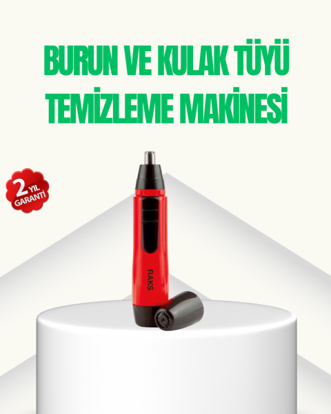 Kulak Burun Tüy Temizleme Makinası Pilli Kırmızı Ergonomik - Lisinya