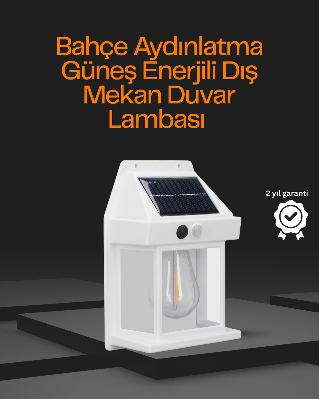 1800 mAh Pilli Solar Duvar Aydınlatma - Lisinya