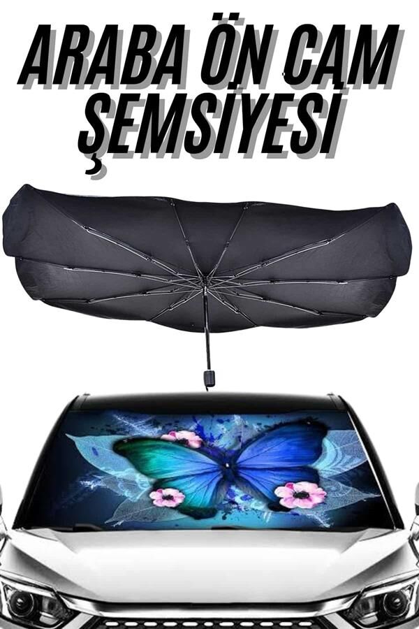 Güneş Önleyici Katlanabilir Oto Araba Güneşlik Şemsiye Tip Ön Cam - Lisinya