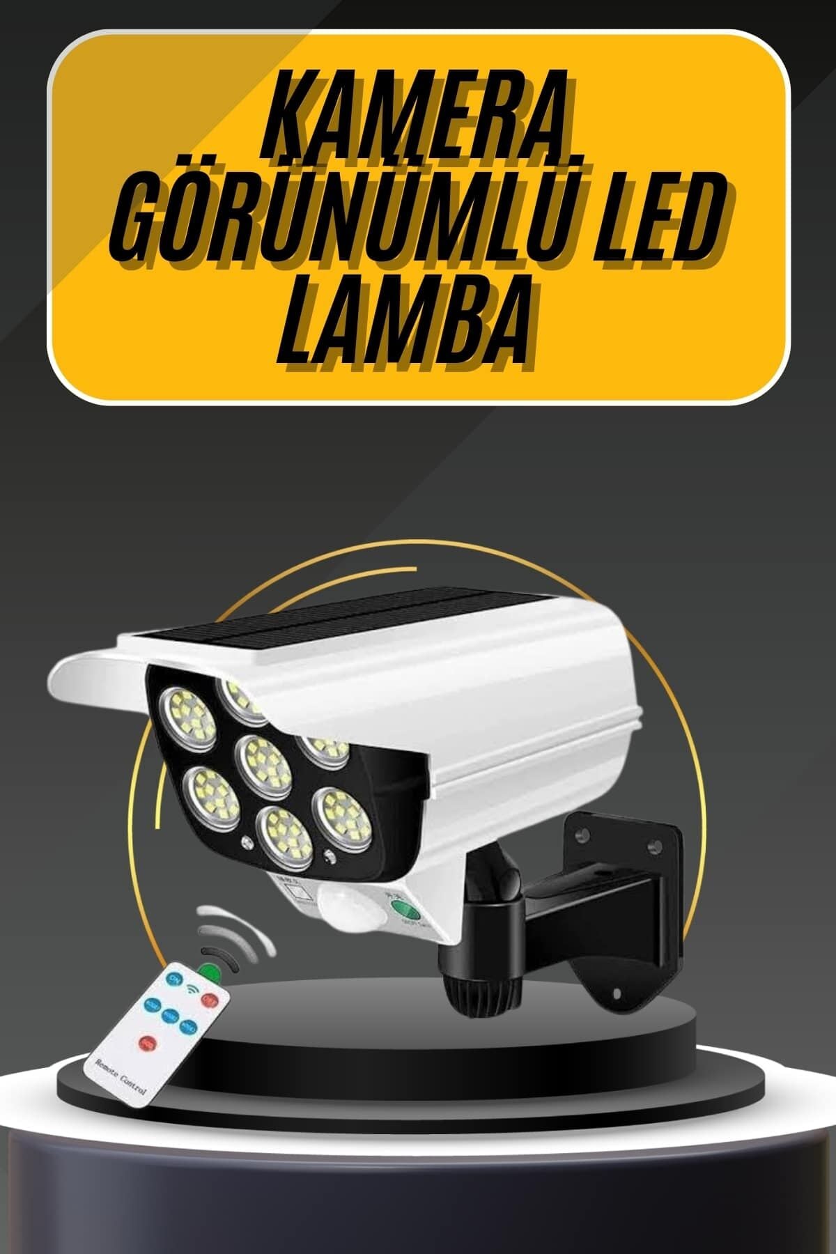 YamanHobi Kamera Görünümlü Solar Sensörlü LED Güvenlik Lambası IP65