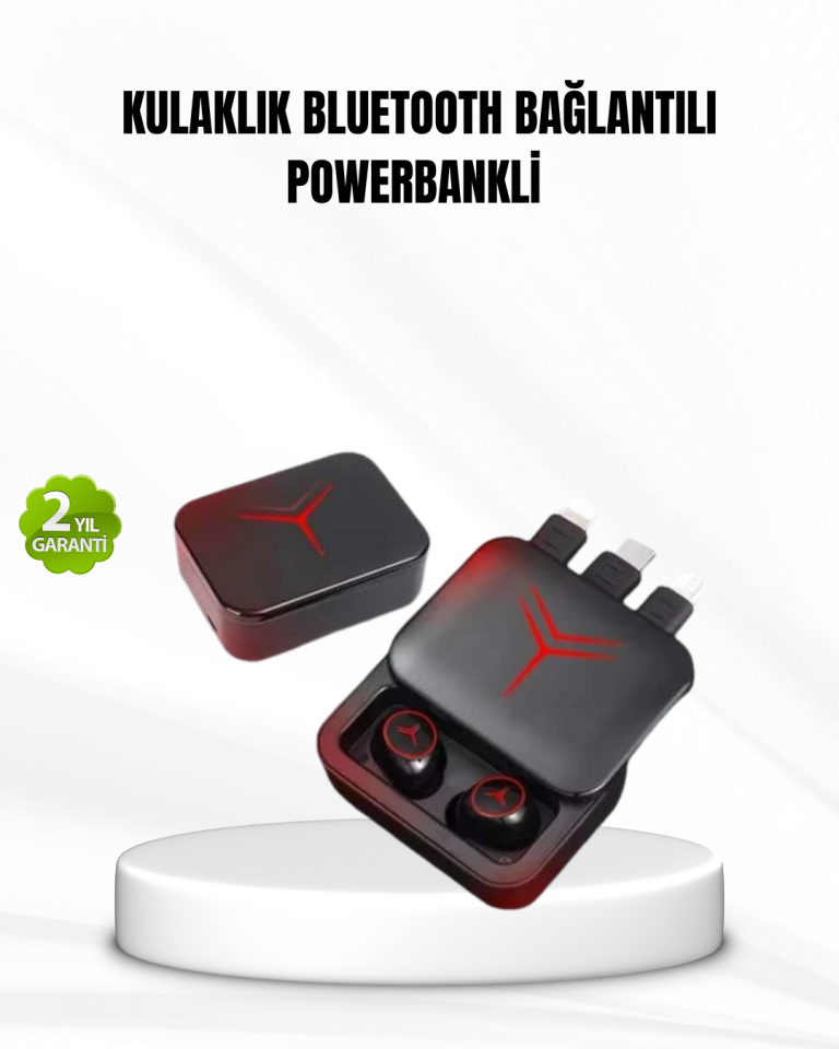 Bluetooth Powerbank Kulaklık – Kablosuz, Uzun Pil Ömrü, Dokunmatik ve Yüksek Ses Kalitesi - Lisinya