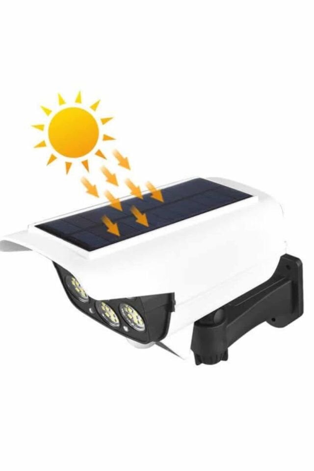 YamanHobi Kamera Görünümlü Solar Sensörlü LED Güvenlik Lambası IP65