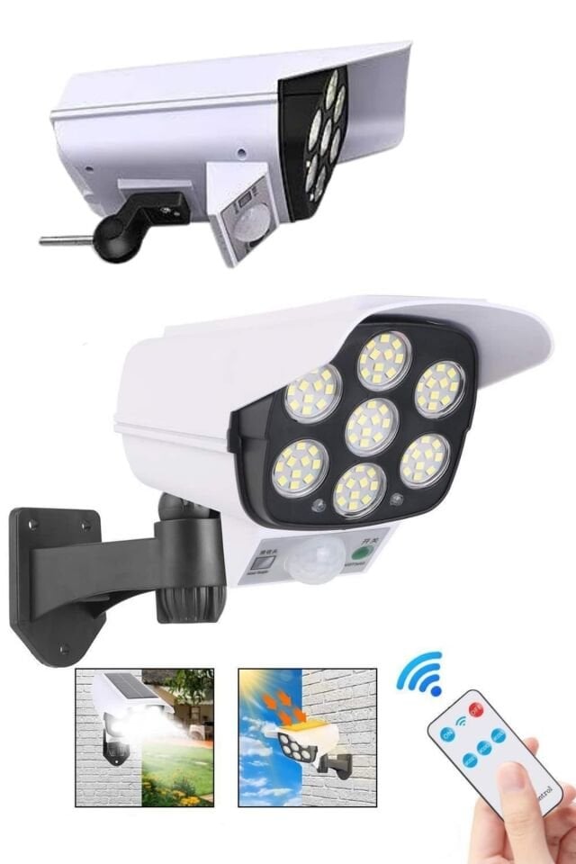 YamanHobi Kamera Görünümlü Solar Sensörlü LED Güvenlik Lambası IP65