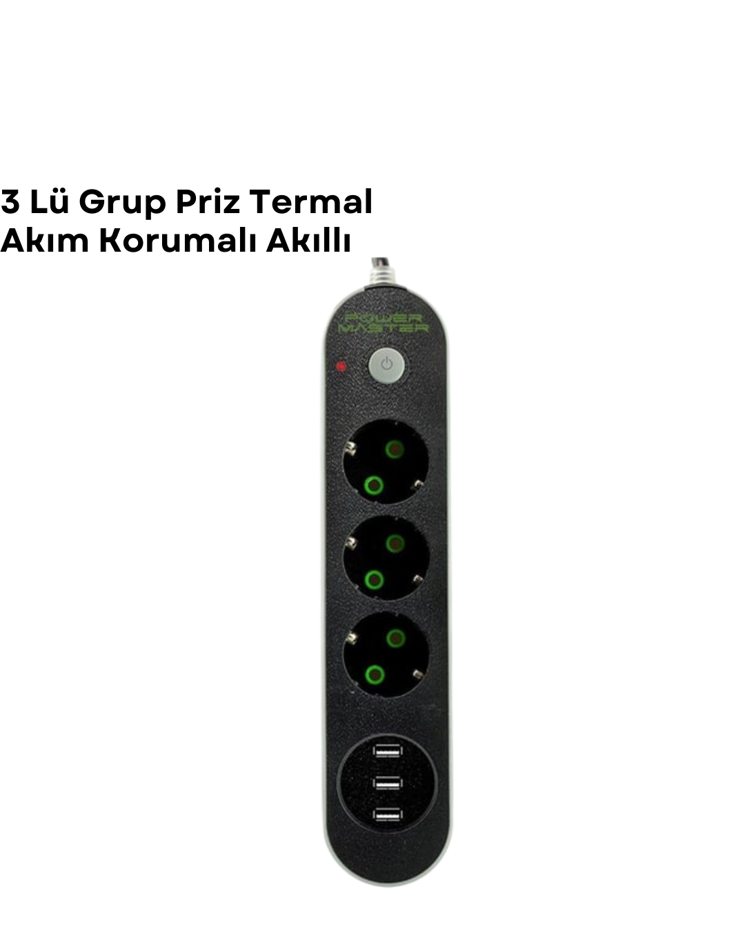 3 USB Portlu Üçlü Priz CXE103 - Lisinya