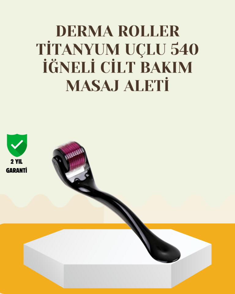 Titanyum Dermaroller 540 İğne Cilt Onarım ve Kolajen Üretim Desteği - Lisinya