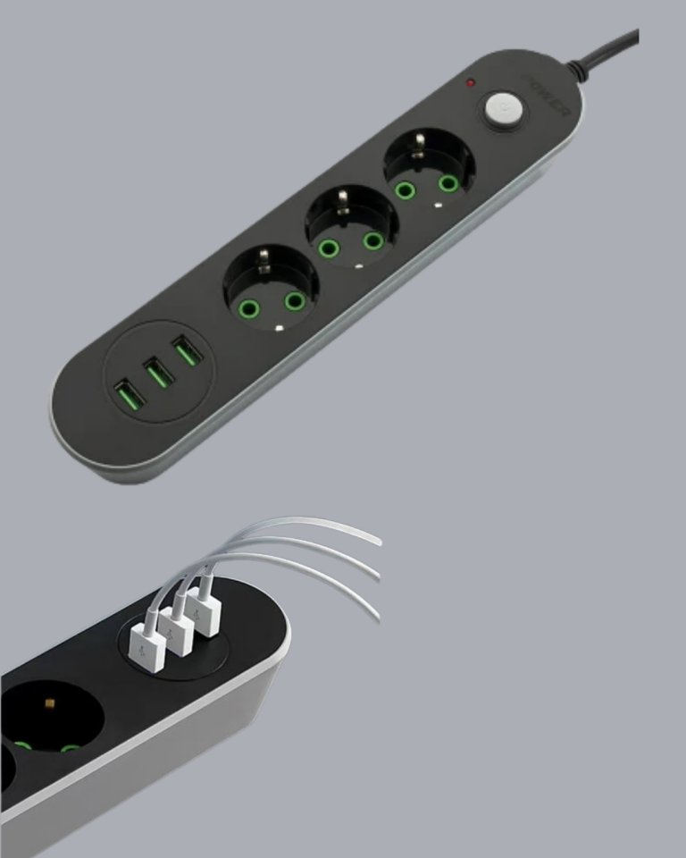 3 USB Portlu Üçlü Priz CXE103 - Lisinya