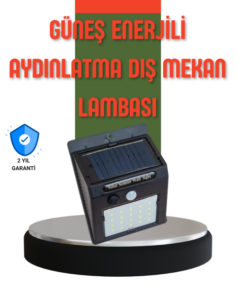 Hareket Sensörlü Güneş Enerjili Dış Mekan LED Lamba 100/144 LED - Lisinya