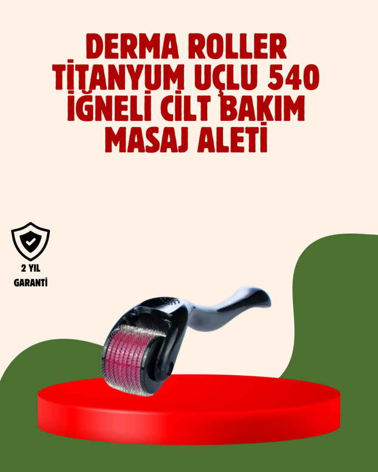 Dermaroller 1 mm Akne İzleri ve Çatlak Giderici Cilt Bakım Aleti - Lisinya