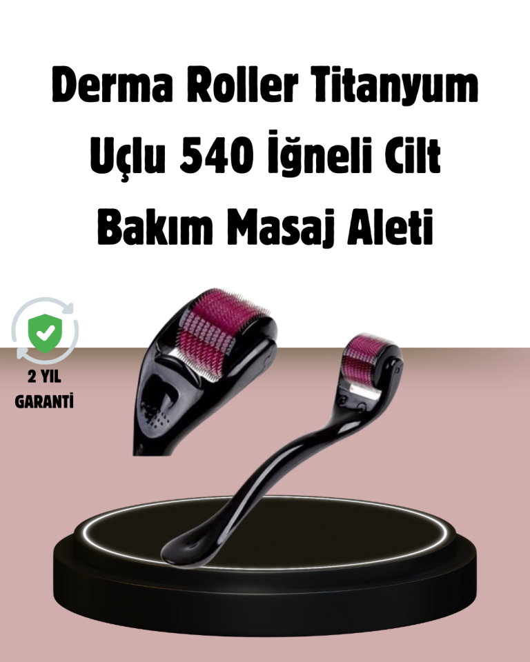 Dermaroller Titanyum 540 İğneli 1 mm Cilt Yenileme ve Anti Aging Etkisi - Lisinya