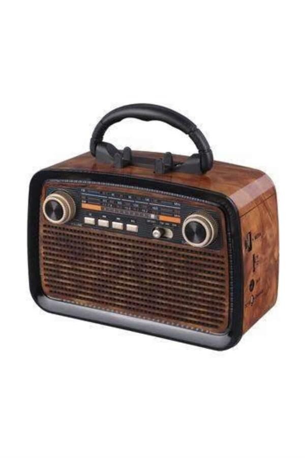 Müzik Kutusu Bluetooth Bağlantılı El Fenerli Nostaljik Tasarım Radyo - Lisinya
