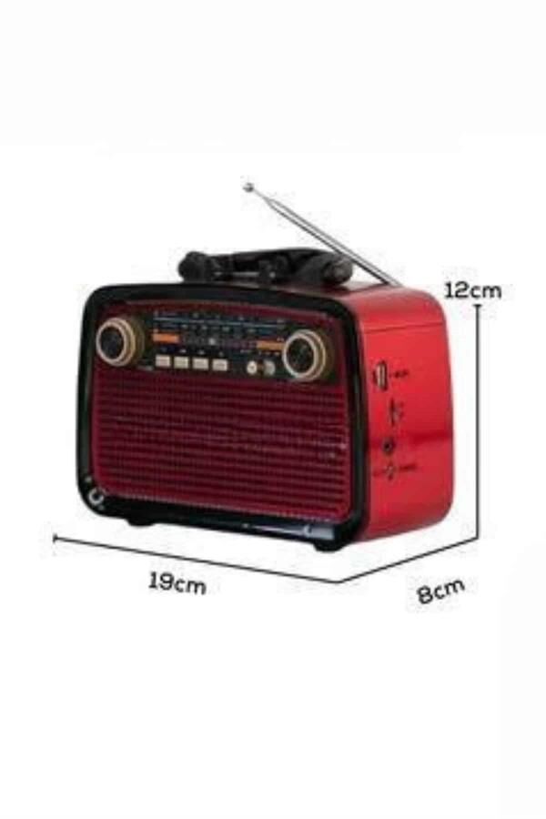 Müzik Kutusu Bluetooth Bağlantılı El Fenerli Nostaljik Tasarım Radyo - Lisinya